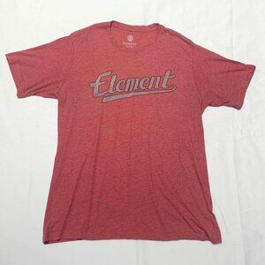VTG Y2K 2000s Element Embossed Graphic Logo Shirt Red Size XL Short Sleeve